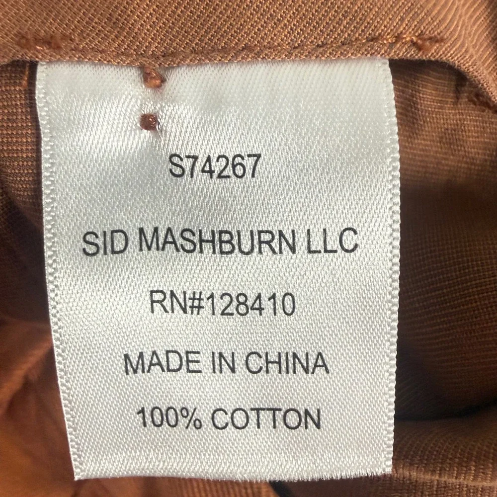 Sid Mashburn Chino Pants Mens 38 Orange Cotton Twill Luxury Preppy Flat Front